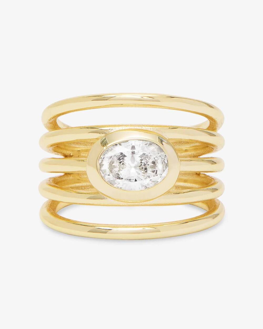 NEW MELINDA MARIA women's she's a boss stacked ring in gold